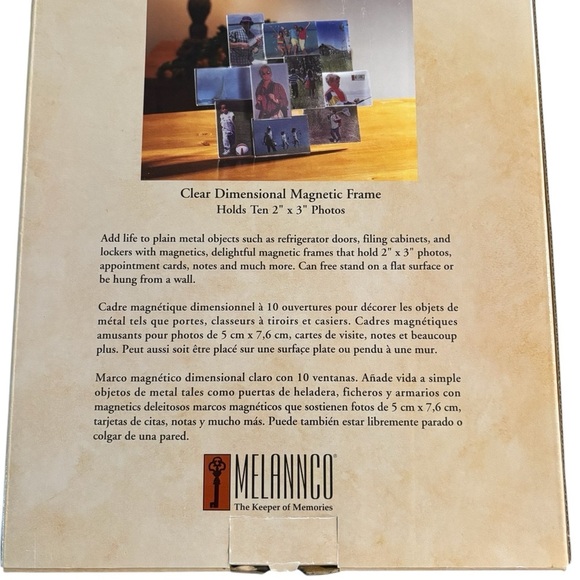 Melannco Keeper O Memories Clear Dimensional Magnetic Photo Collage Fridge Frame - Picture 3 of 5